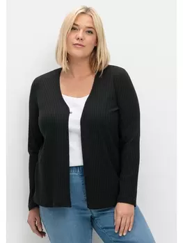 Кардиган sheego Shirtjacke, черный