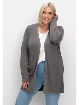 Кардиган sheego Strickjacke, антрацит