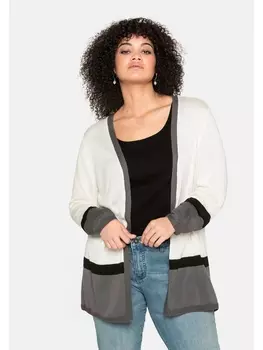 Кардиган sheego Strickjacke, белый