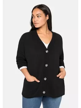 Кардиган sheego Strickjacke, черный