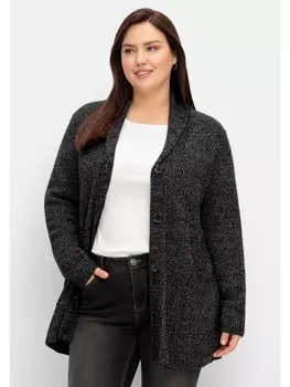 Кардиган sheego Strickjacke, черный