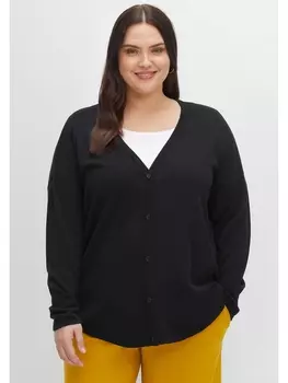 Кардиган sheego Strickjacke, черный