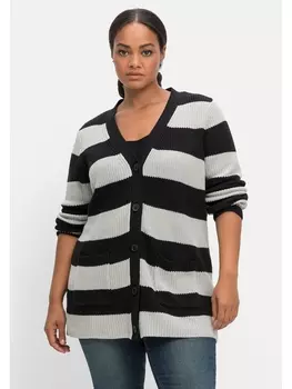 Кардиган sheego Strickjacke, черный