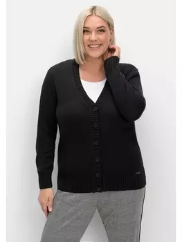 Кардиган sheego Strickjacke, черный