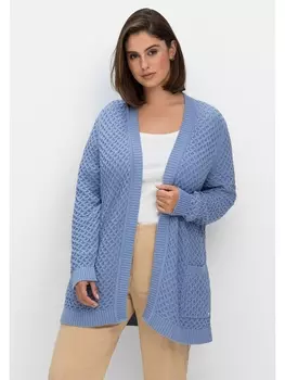 Кардиган sheego Strickjacke, цвет mittelblau
