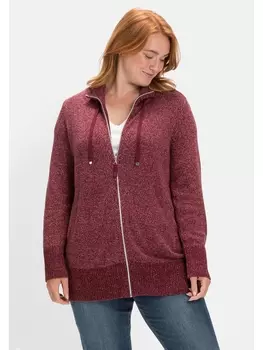 Кардиган sheego Strickjacke, цвет weinrot