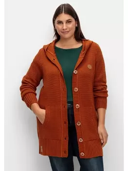Кардиган sheego Strickjacke, коньячный