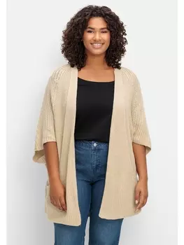 Кардиган sheego Strickjacke, песочный