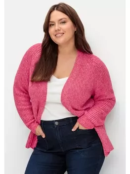 Кардиган sheego Strickjacke, розовый