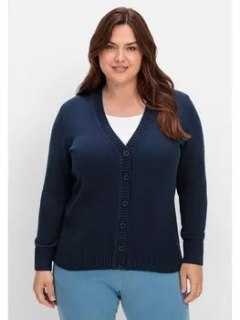 Кардиган sheego Strickjacke, синий