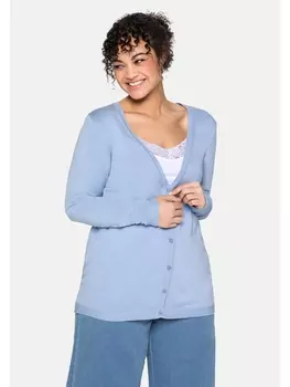Кардиган sheego Strickjacke, светло-синий