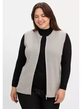 Кардиган sheego Strickweste, цвет steingrau