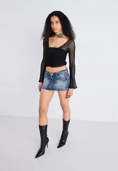 Кардиган Sheer Tie BDG Urban Outfitters, черный