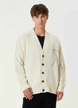 Кардиган шерстяной кашемировой вязки Isabel Benenato, белый