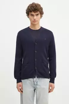 Кардиган шерстяной RWS с длинным рукавом Polo Ralph Lauren, темно-синий