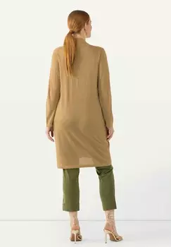 Кардиган SHIMMERING LONGLINE OPEN SHAPE Ulla Popken, золотого цвета