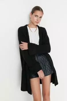Кардиган широкий Trendyol, черный