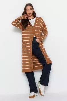 Кардиган широкого кроя Trendyol Camel