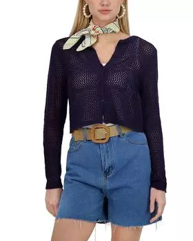 Кардиган широкой вязки Point, синий