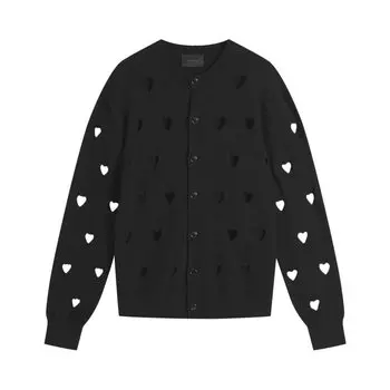 Кардиган Simone Rocha Cut Out Heart Cardigan, черный