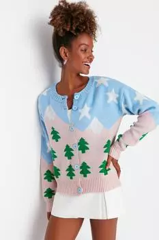 Кардиган - Синий - Классический крой Trendyol, синий