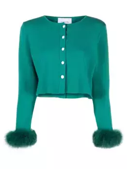 Кардиган Sleeper с перьями, зеленый