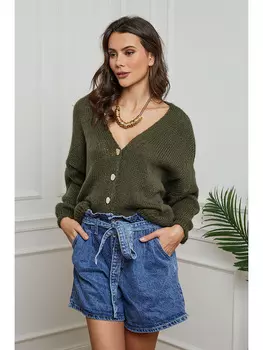 Кардиган So Cachemire Fulu, хаки