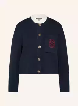 Кардиган со съемным воротником Sandro, синий