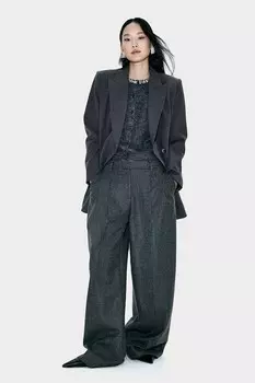 Кардиган со стразами H&M, серый