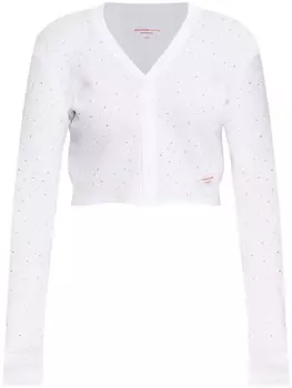 Кардиган со стразами от Alexander Wang, белый