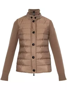 Кардиган со вставками Moncler Grenoble, коричневый