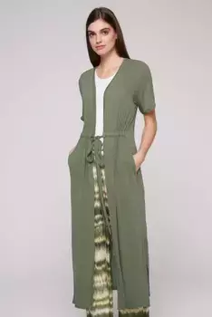 Кардиган SOCCX с карманами, цвет Desert Olive