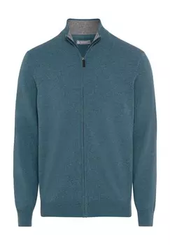 Кардиган, содержание шелка, воротник стойка, мужской GALERIA, цвет 2 Petrol 64421