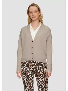 Кардиган sOliver BLACK LABEL Strickjacke langarm, бежевый