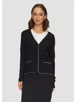 Кардиган sOliver BLACK LABEL Strickjacke langarm, черный