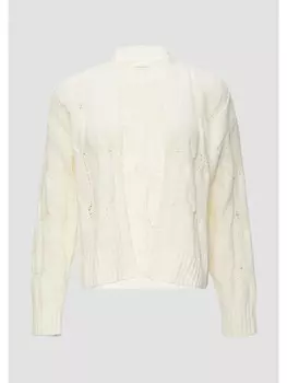 Кардиган sOliver BLACK LABEL Strickjacke langarm, кремовый