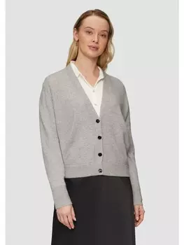 Кардиган sOliver BLACK LABEL Strickjacke langarm, серый