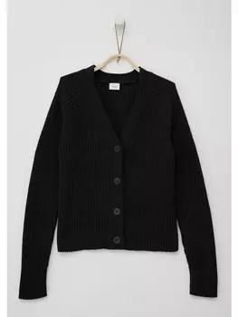 Кардиган sOliver Strickjacke langarm, черный