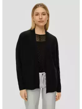 Кардиган sOliver Strickjacke langarm, черный