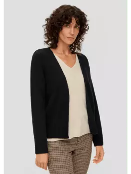 Кардиган sOliver Strickjacke langarm, черный