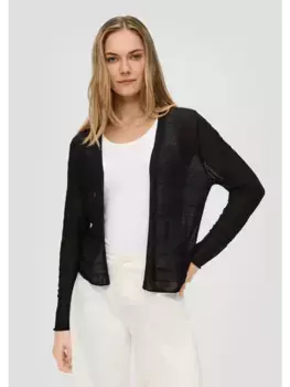 Кардиган sOliver Strickjacke langarm, черный
