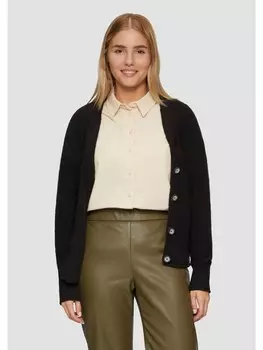 Кардиган sOliver Strickjacke langarm, черный