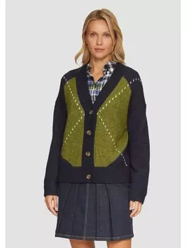 Кардиган sOliver Strickjacke langarm, цвет grn-blau
