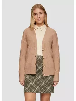Кардиган sOliver Strickjacke langarm, коричневый