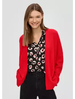 Кардиган sOliver Strickjacke langarm, красный