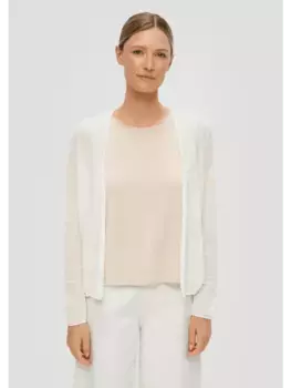 Кардиган sOliver Strickjacke langarm, кремовый