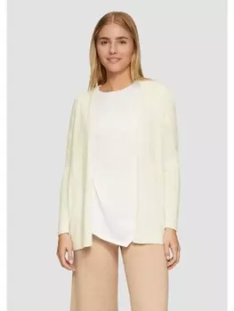 Кардиган sOliver Strickjacke langarm, кремовый