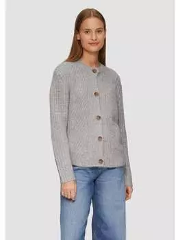Кардиган sOliver Strickjacke langarm, серый