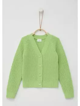 Кардиган sOliver Strickjacke langarm, зеленый