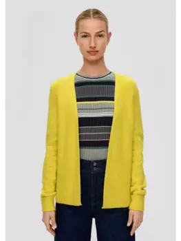 Кардиган sOliver Strickjacke langarm, желтый